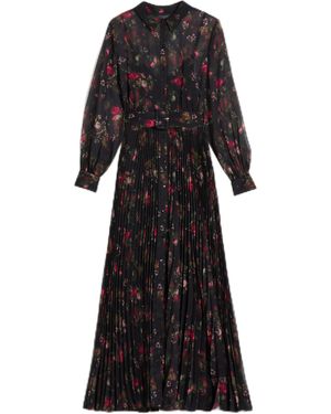 Ted Baker WMD-ceiba-Printed Maxi Shirt Dress Vestito da Sera Formale - Nero