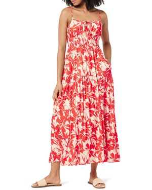 The Drop Tavia Tie-front Tiered Maxi Dress