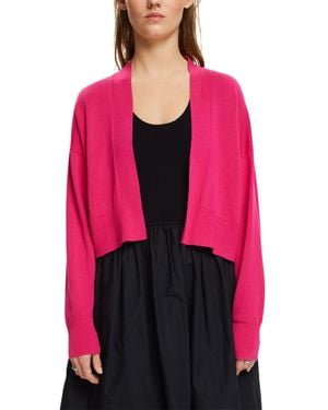 Esprit 044ee1i316 Maglione Cardigan - Rosso