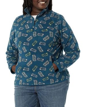 Amazon Essentials Disney | Marvel | Star Wars | Princess Polar Fleece Quarter-zip Mock Jackets - Blue