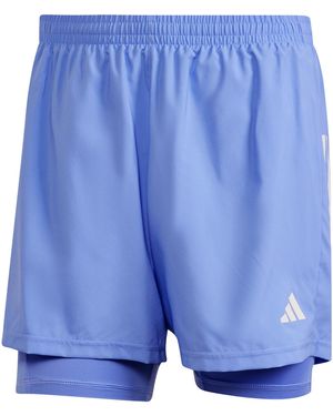 adidas Own The Run Climacool 2in1 Short - Blauw