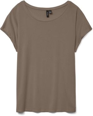Vero Moda Vmava Plain Ss Top Ga JRS Noos - Braun