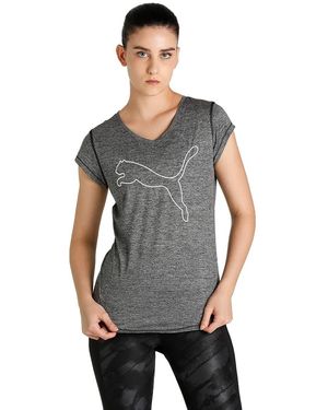 PUMA Train Favourite Heather Cat Trainingsshirt Zwart - Grijs