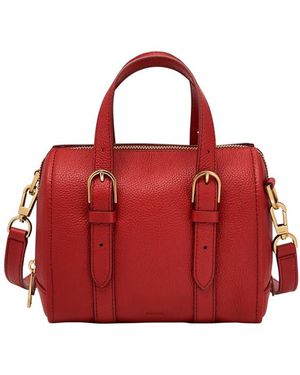 Fossil Carlie Satchel Borsetta - Rosso