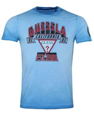 Guess Shirt Homme Slam Dunk M92i40 Bleu - Taille - Blu