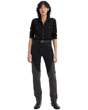 Levi's Featherweight Baggy Med Indigo-Worn in - Nero