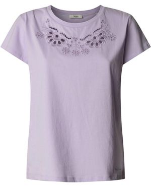Pepe Jeans Amber T-shirt - Paars