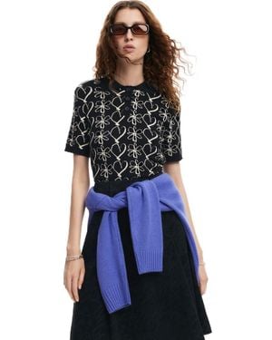 Desigual Ts_coeurs_lacroix - Blauw