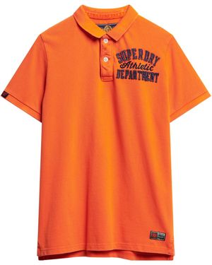 Superdry Vintage Athletic Polo Shirt Denver Orange XL