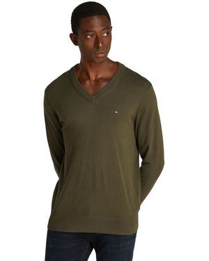 Tommy Hilfiger 's V-neck Regular Fit Jumper - Green