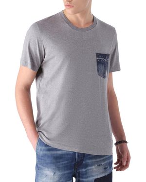 DIESEL Bascon-Round - Maglietta a maniche corte da - Grigio