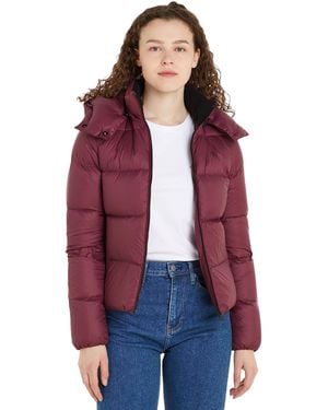 Calvin Klein Down Jacket Archetype Short Puffer Winter - Red