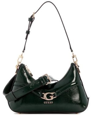 Guess Dea Top Zip Shoulder Bag - Black