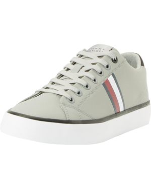 Tommy Hilfiger Th Hi Vulc Lage Strepen Mesh Fm0fm04946 Vulcanized Sneaker - Metallic