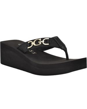 GUESS Damen Tanveey Keilsandale – Plateau-Espadrille, Absatz 11 Cm