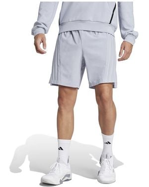 adidas Designed For Training 3 Stripes 7 ́ ́ Shorts L Grey - Blue