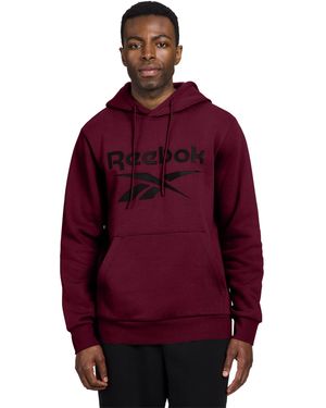 Reebok Kapuzen-Sweatshirt aus Baumwoll-Fleece - Rot