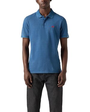Levi's Slim Housemark Polo Shirt Indigo Pique Blue M
