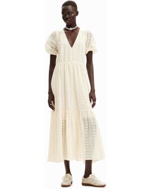 Desigual Vest_ottawa Jurk - Naturel