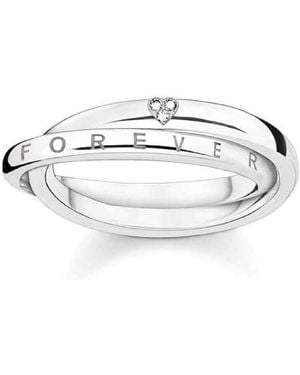 Thomas Sabo Ring Glam & Soul 925 Silber Diamant - Schwarz