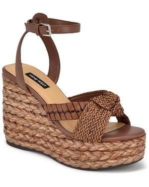 Nine West Eaden3 Wedge Sandal - Brown