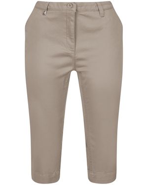 Regatta Mayaan Capri Pantaloni Capri da Donna in Cotone. Caratterizzato da Tessuto Coolweave. Adatto per Camminare. - Grigio
