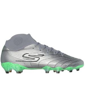 Skechers S Skx 01 High Adults Firm Ground Football Boots Silver 9.5 Uk - Grey