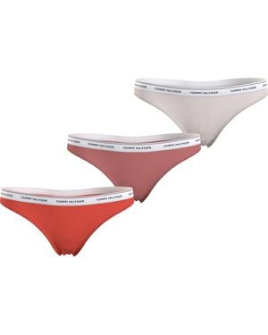Tommy Hilfiger 3 Pack Thong - Black