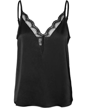 Vero Moda Vmmosia-Canottiera in Pizzo Wvn Btq Top - Nero
