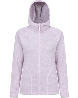 Mountain Warehouse Nevis Full Zip Womens Fleece Jacket - Lightweight, Compact & Breathable Coat With Pockets - For Spring Summer - Purple