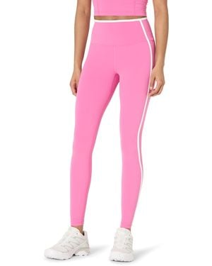 Amazon Essentials Legging Long d'Entraînement et de Yoga Active FormFlex Ultra Doux avec Bordure Contrastante - Rose