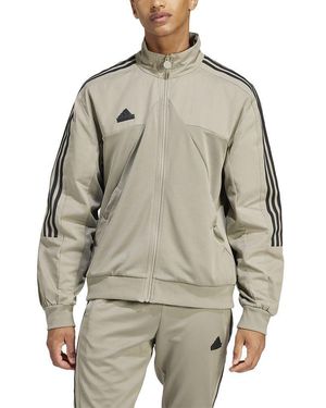 adidas S Tiro Material Mix Track Top Silver Pebble L - Grey