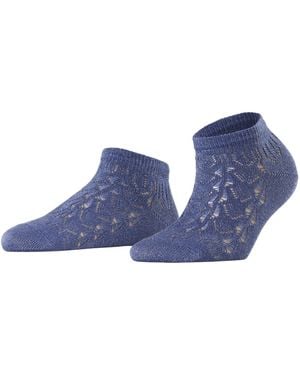 FALKE Sneakersocken Shiny W Sn Lyocell kurz einfarbig 1 Paar - Blau