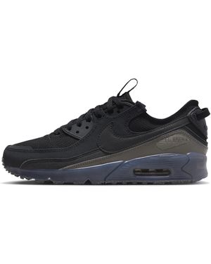 nike air max 90 black leather mens trainers