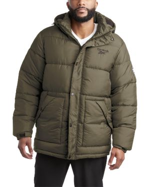 Reebok Winterjacke – Puffer Parka tel – schwere Skijacke für - Braun