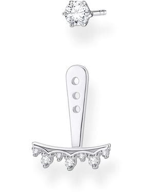 Thomas Sabo Einzel Ohrstecker weiße Steine silber