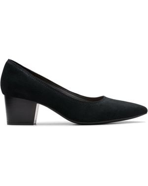 Clarks Ellanie Hope Suede Shoes In Black Size 6