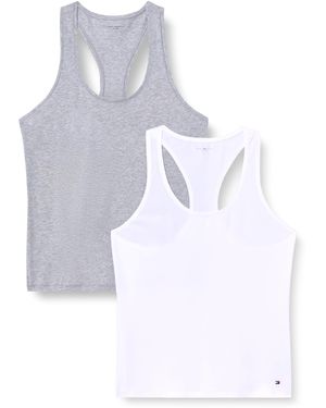 Tommy Hilfiger 2er Pack Tank Tops mit Stretch - Weiß