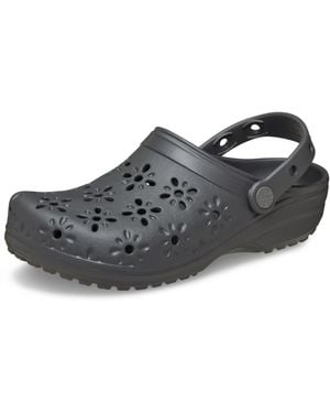 Crocs™ Classic Floral Cut-out Clog Black Sand Size 7 Uk / 8 Uk