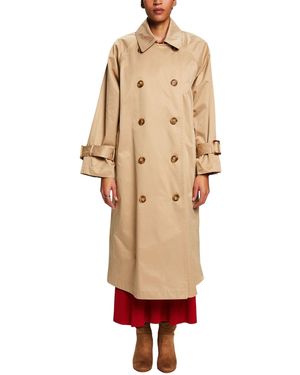 Esprit Doppelreihiger Trenchcoat - Natur