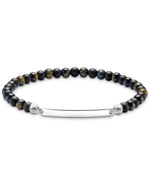 Thomas Sabo Bracciale con perline in argento 925 riciclato A2178-372-7-L19 - Nero