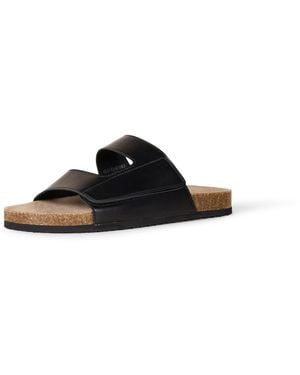 Amazon Essentials Sandalias Ajustables de Corcho Sintético Hombre - Negro