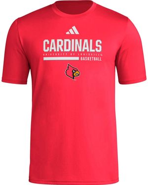 adidas S Pregame Short Sleeve T-shirt - Red