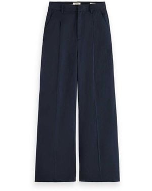 Scotch & Soda Rose Chino-wide Leg Casual Trousers - Blue