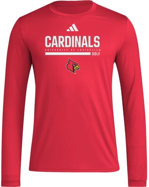 adidas S Pregame Long Sleeve T-shirt - Red