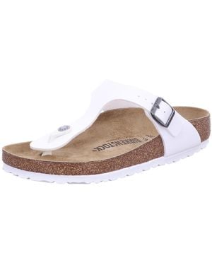 Birkenstock S Gizeh Flip Flops Sandals White 8 Uk - Brown