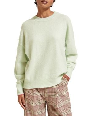 Scotch & Soda Fuzzy Crew Neck Pullover - Grau