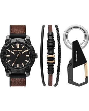 Skechers Analog Quarz Uhr mit Polyurethan Armband SR9117 - Schwarz