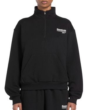 Reebok RIE 1/4 Zip Sudadera - Negro