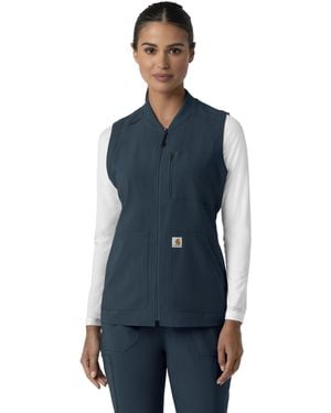 Carhartt Scrubs C82510 Force® Cross-flex Lightweight Scrub Vest X-large Navy - Blue
